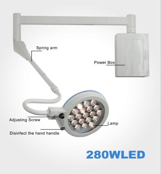 Examination Medical LED Light Wall Mounted 280W For Operating Theater