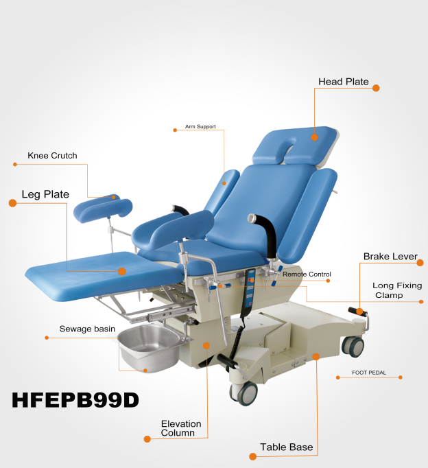 Electrical Hydraulic Examination Bed / Alluminium Alloy Adjustable