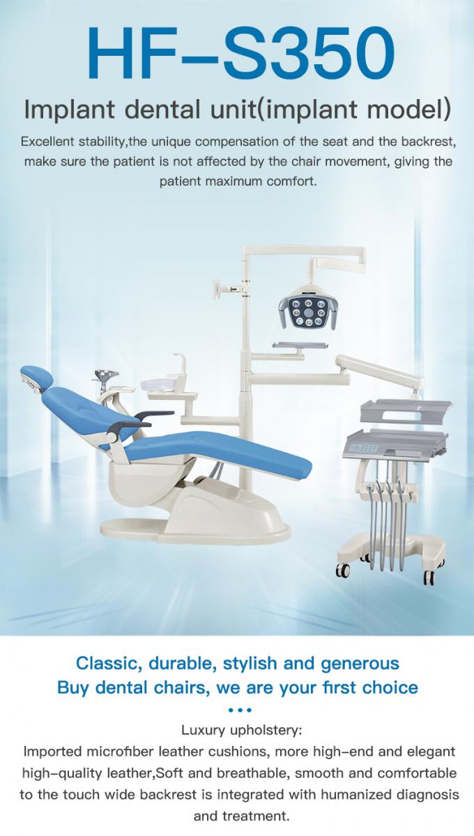 Sanitary Leather Cushion Rotatable Spittoon Dental Chair