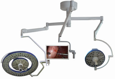 Blue Color Dual Dome Ceiling Veterinary Surgery Lights , LED Operating Lamp 160000 LUX