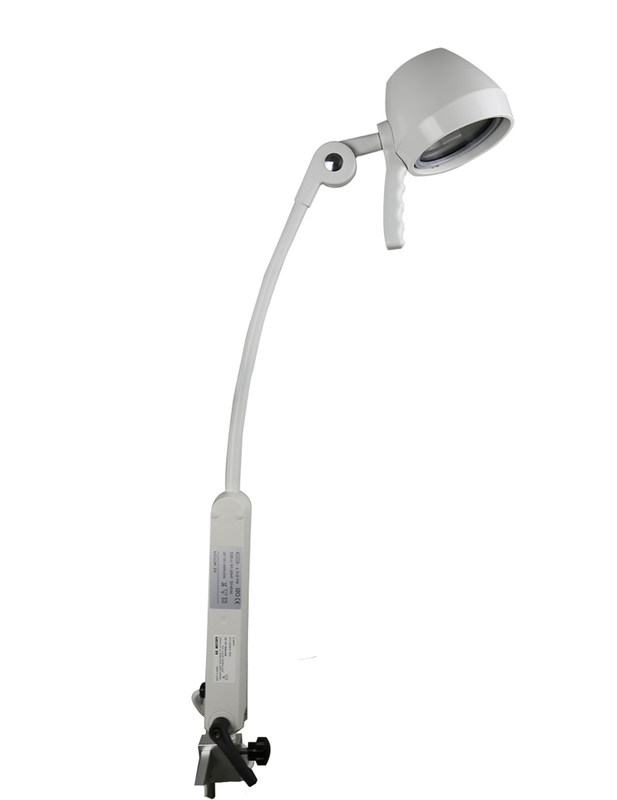 White Yellow Color Medical Examination Light Wall Mounted With 5 Castors
