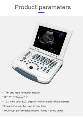 Multilingual USB Port Color Doppler Ultrasound Scanner PRF Adjustable