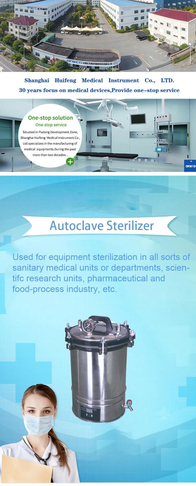 18L Volume UV Sterilization Medical Devices Steam Sterilizer Autoclave