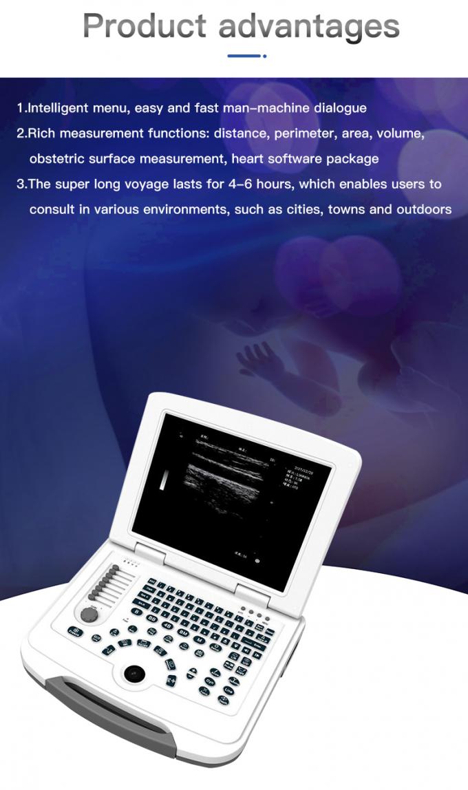 250mm Depth LED Display Medical Ultrasound Scanner